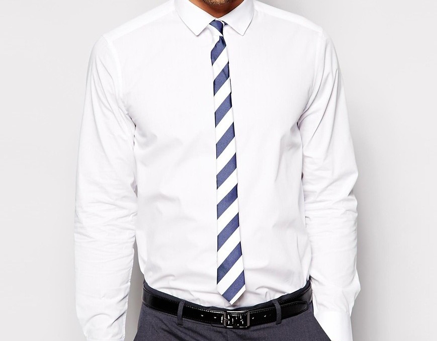 ASOS Smart Shirt with Stripe Tie and Pocket Sqaure