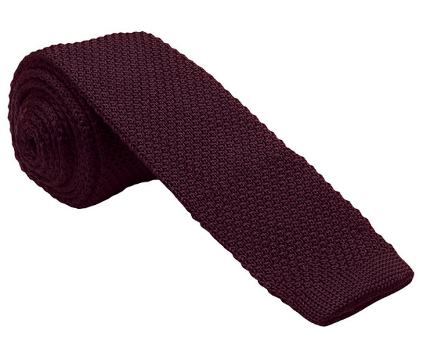 Kin by John Lewis Mercer Knitted Tie, Claret