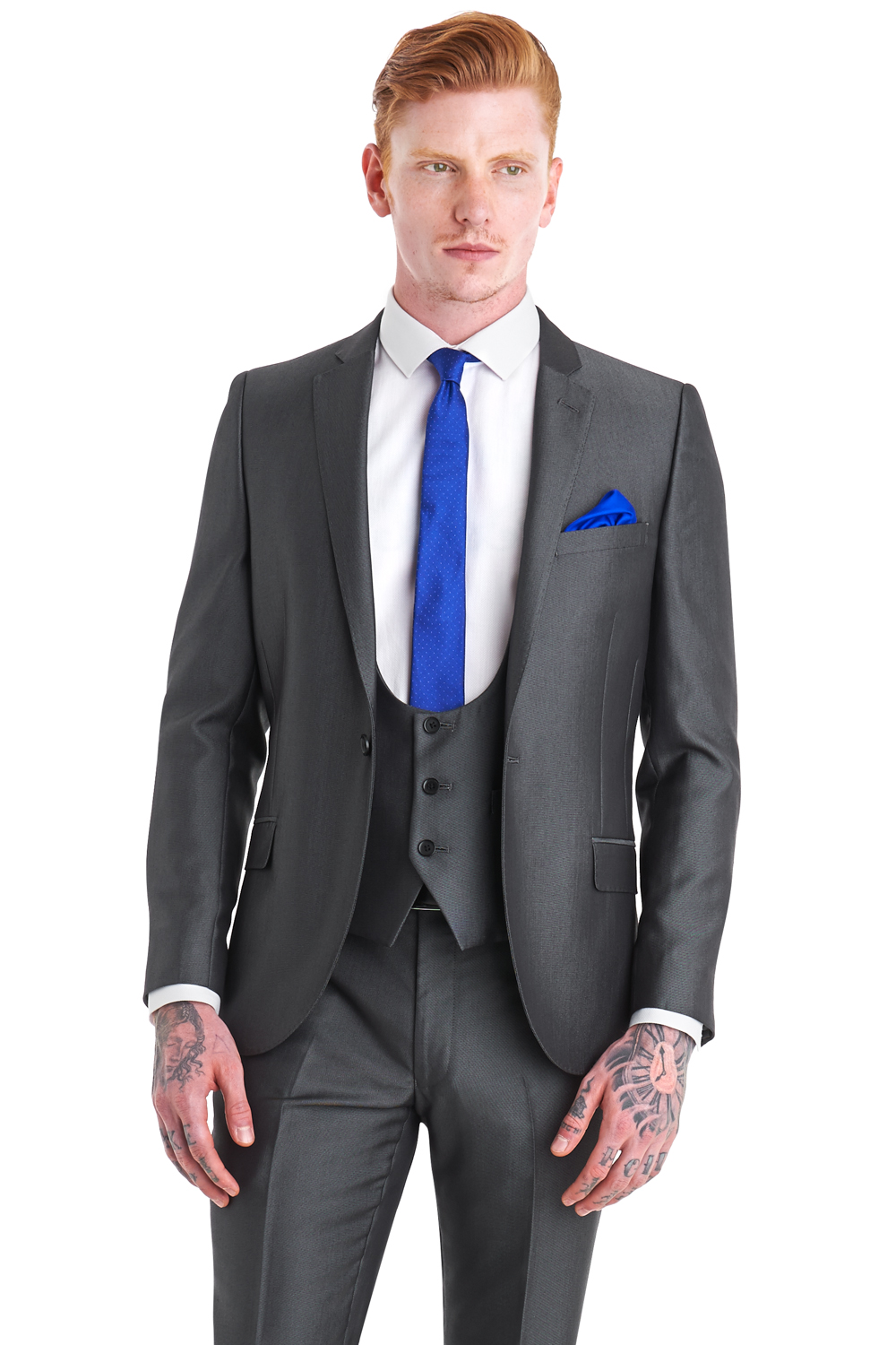 moss bros silver tonic suit