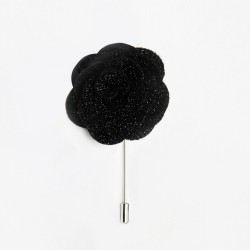 ASOS Flower Lapel Pin In Sparkle Fabric