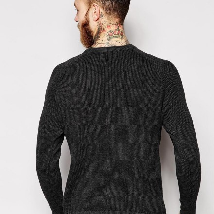 Only & Sons Knitted Waffle Jumper With Raglan Sleeves 2